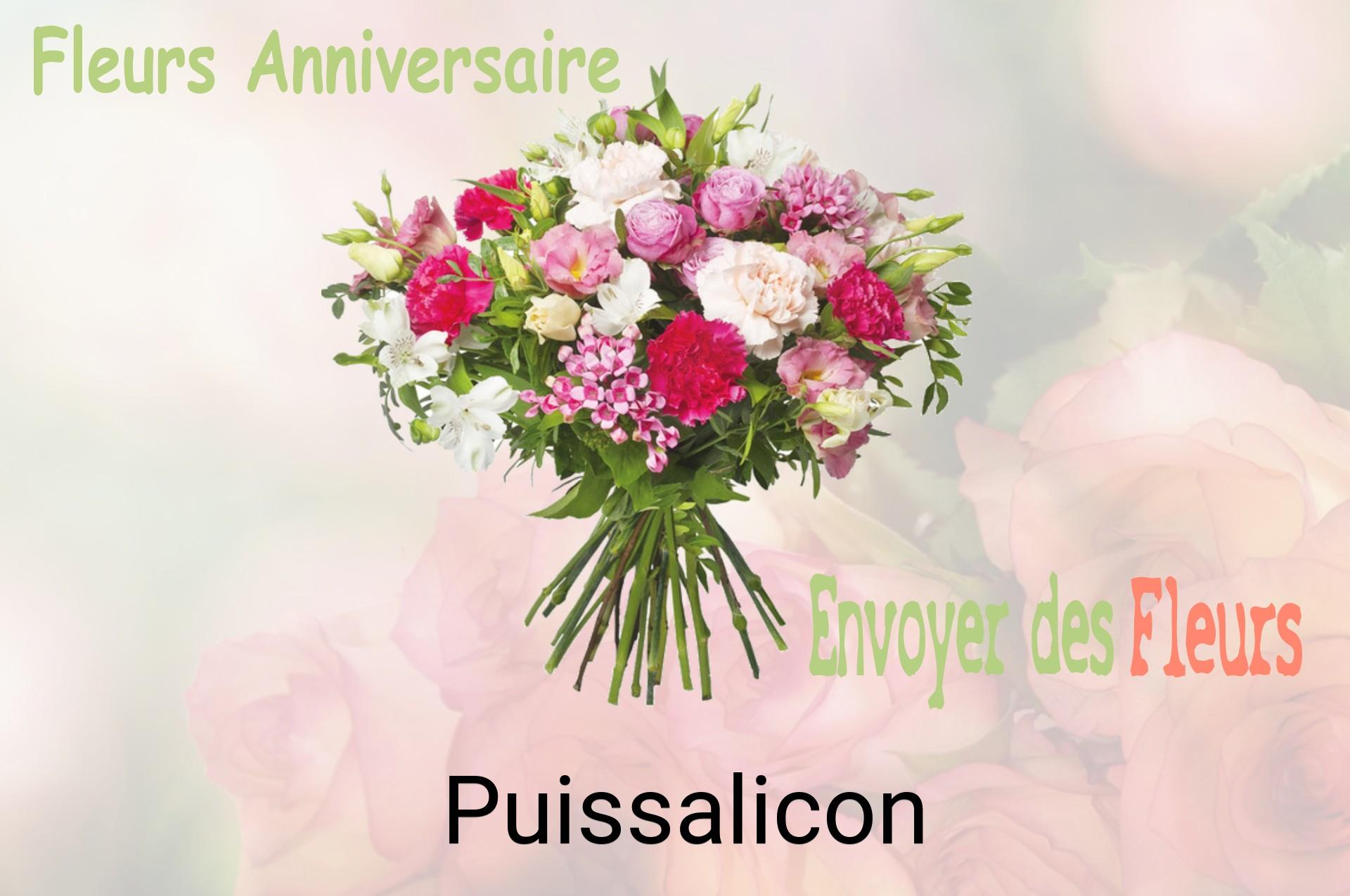 Bouquet de fleurs d’anniversaire livré à Puissalicon